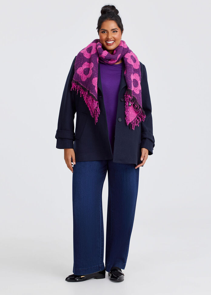 Flower Boucle Scarf, , hi-res