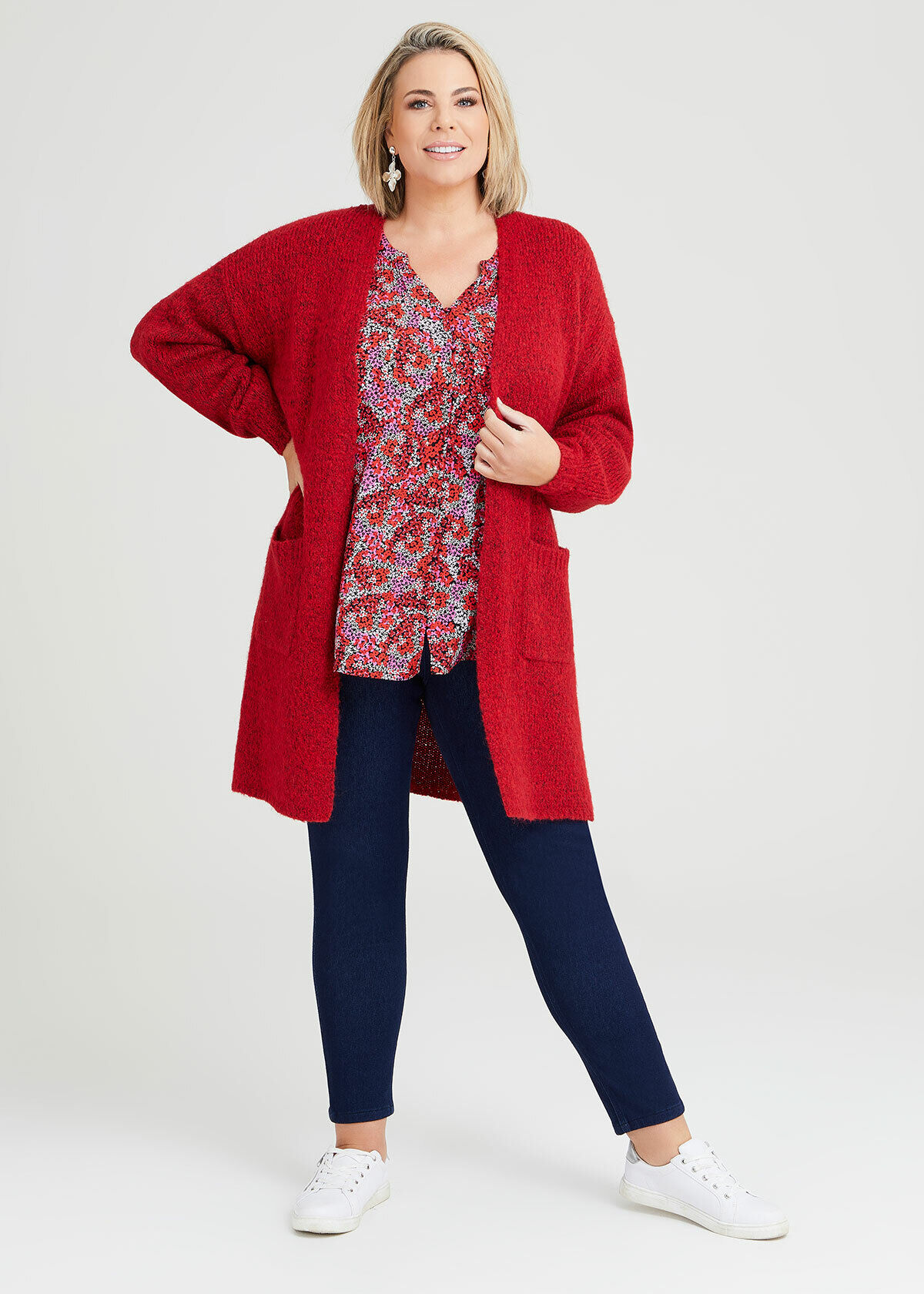 Shop Balloon Sleeve Pocket Cardigan in 