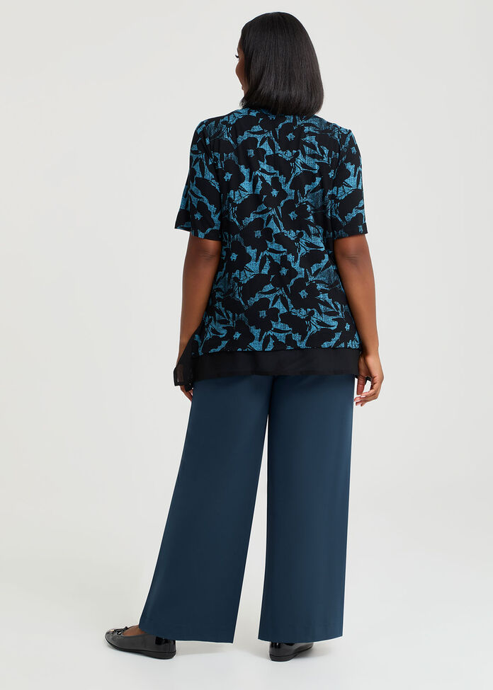 Natural Abstract Adele Spliced Top, , hi-res