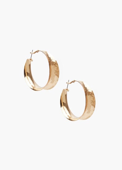 Plus Size Large Shiny Metal Hoops