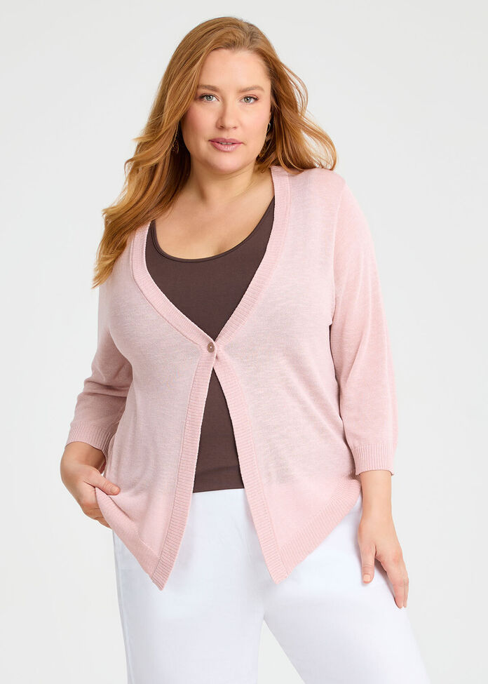 Tori Slub Knit Crop Cardigan, , hi-res
