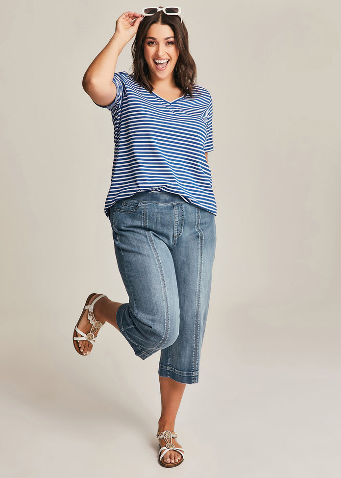 Cotton Stripe Outfit, , hi-res