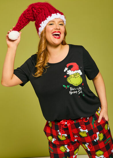 Plus Size The Grinch Pyjama Top