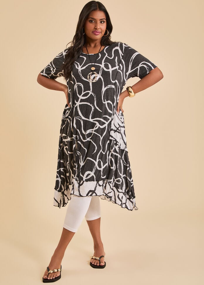 Bamboo Monochrome Dress, , hi-res