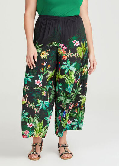 Plus Size Mary Natural Palm Pant