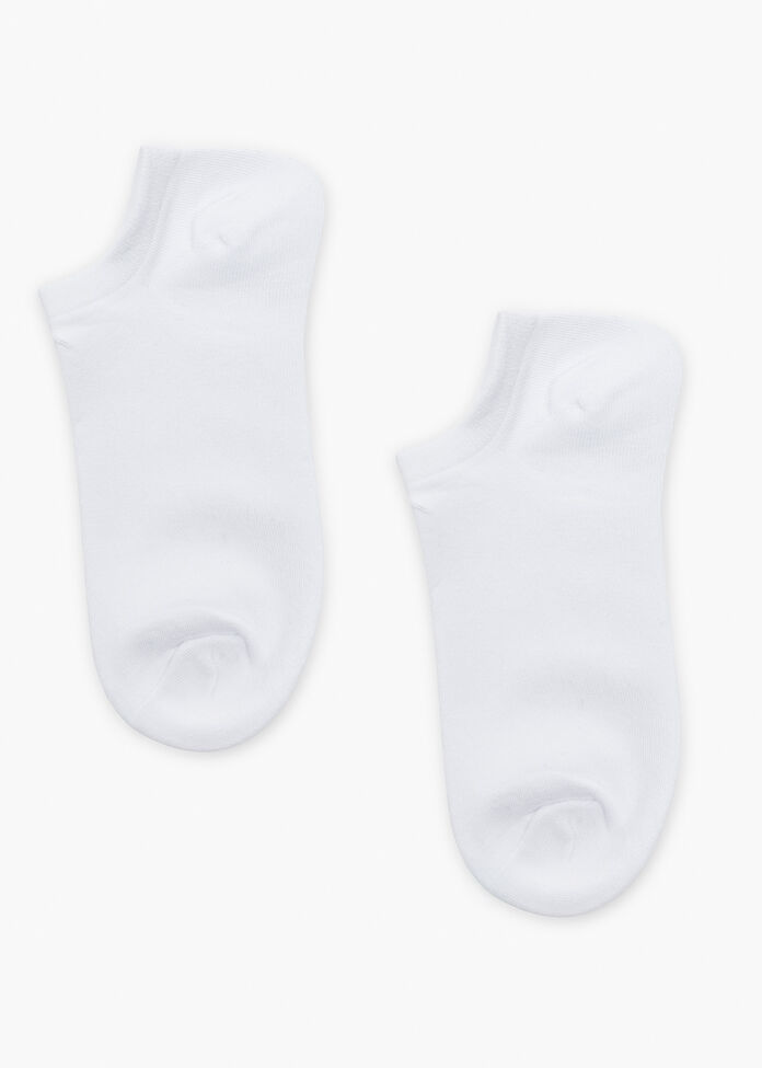 5 Pack White Bamboo Ankle Socks, , hi-res