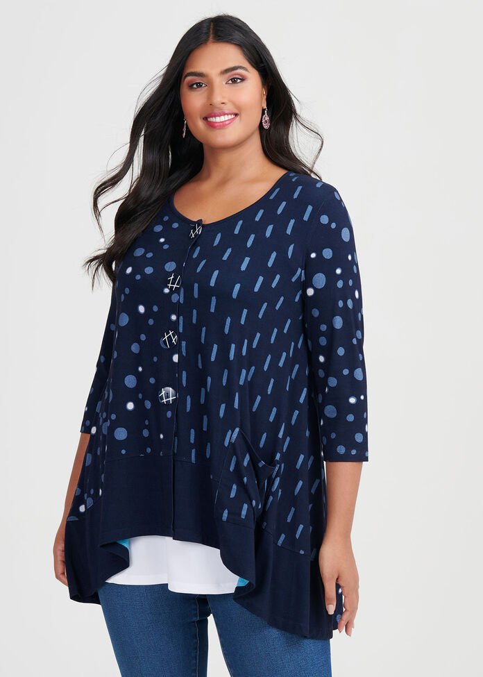 Bamboo Dash & Dot Cardi, , hi-res