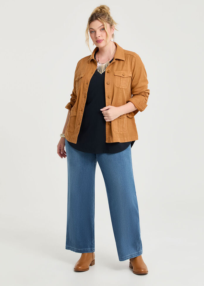 Lyocell Blend Casual Jacket, , hi-res