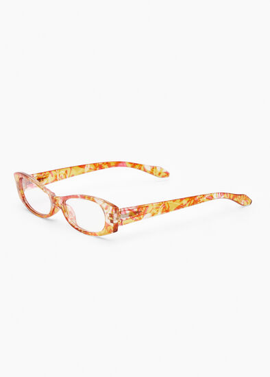 Plus Size Floral Reading Glasses & Case