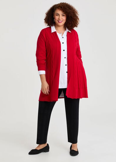 Plus Size Ponte Flock Check Pant