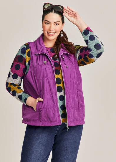 Plus Size Quilted Light Weight Vest