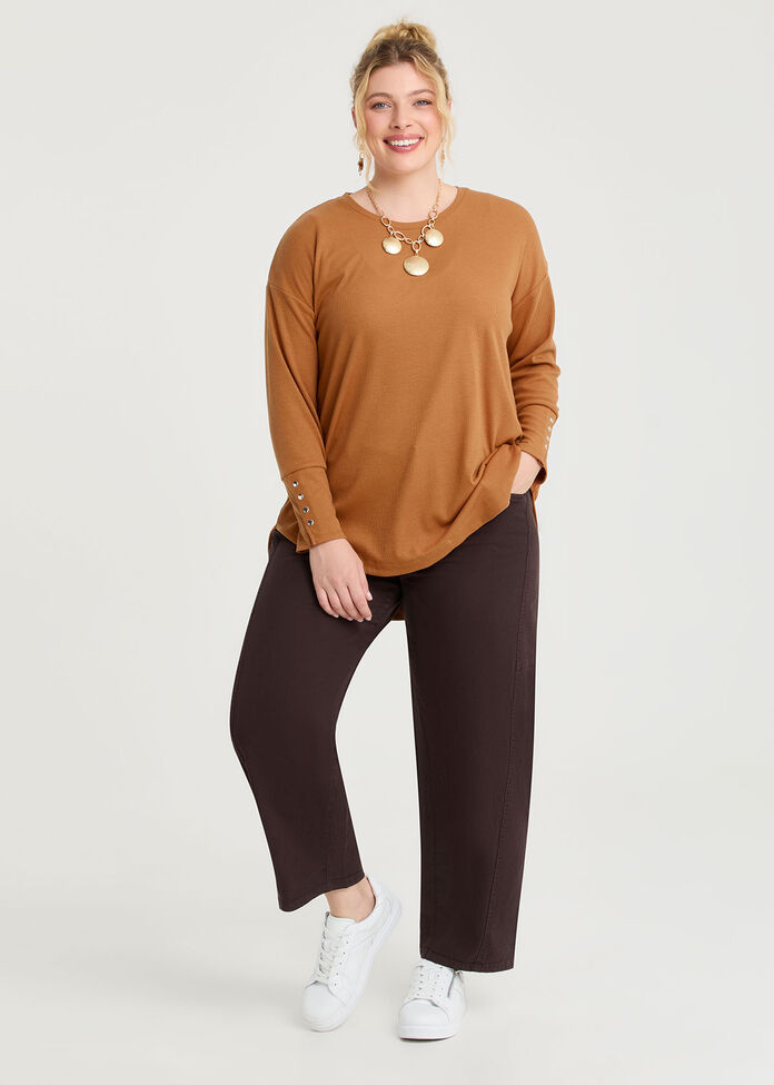 Rib Hi-lo Top, , hi-res