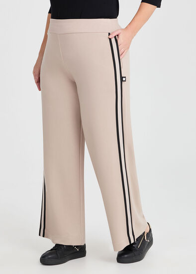 Plus Size Natural Arley Stripe Detail Pant