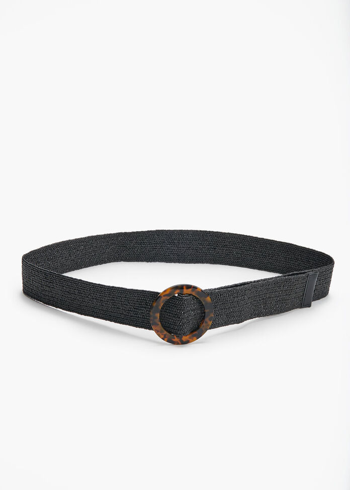 Black Textured Belt, , hi-res
