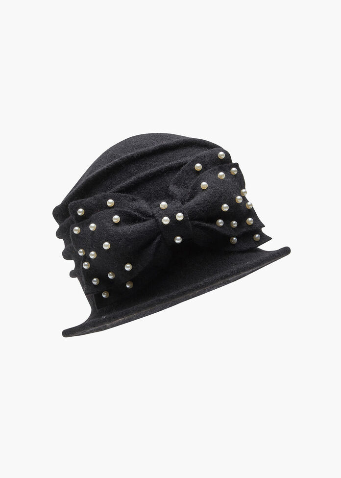 Pearl Bow Hat, , hi-res