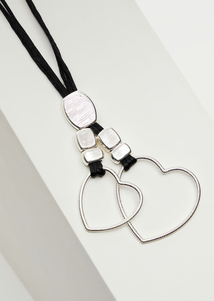 Double Heart Necklace, , hi-res