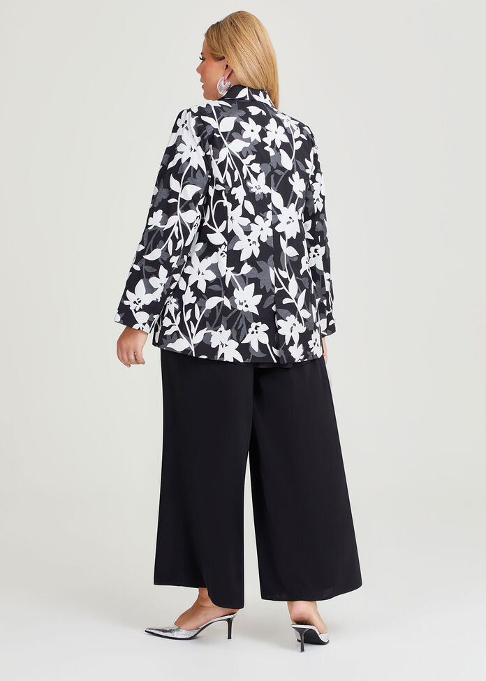 Shop Plus Size Silver Floral Event Jacket in Black | Taking Shape AU