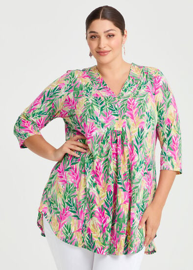 Plus Size Pleat Detail Tunic