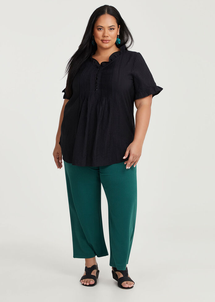 Ribbed Wide Leg Pant, , hi-res