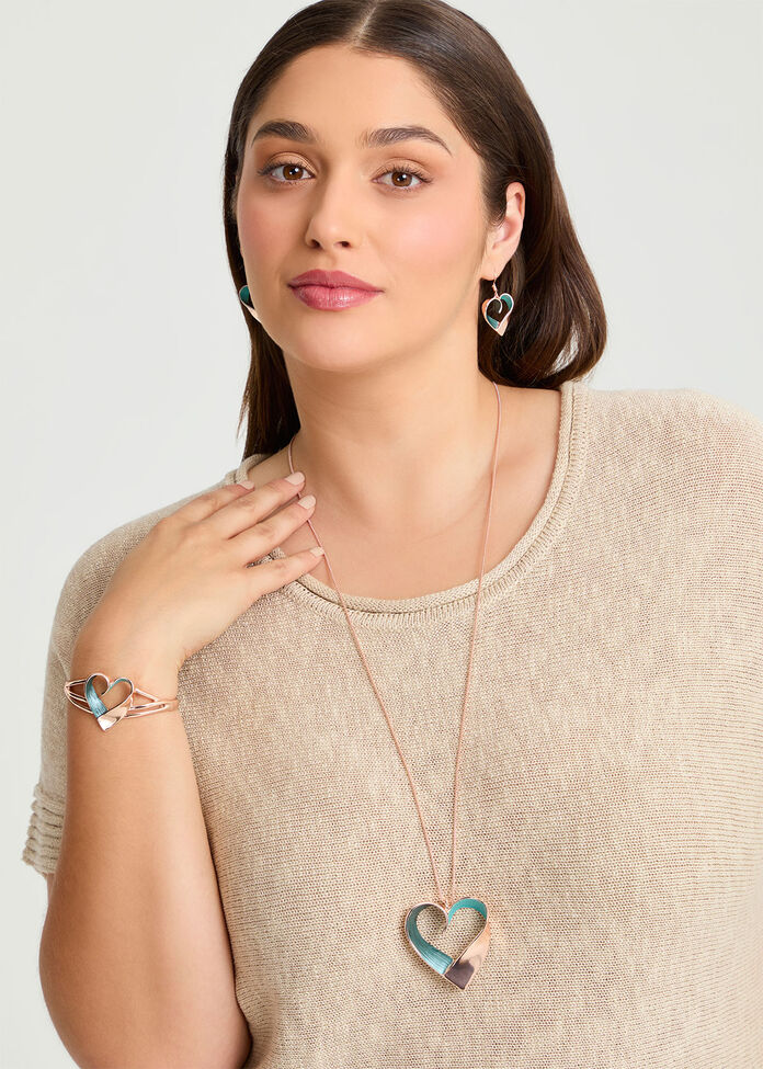 Big Heart Enamel Bracelet, , hi-res