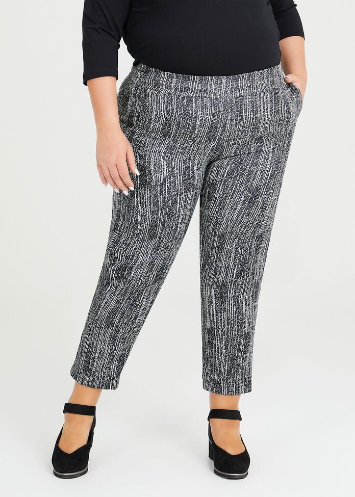 Shop Plus Size Absolute Stretch Jacquard Pant in Black | Taking Shape AU