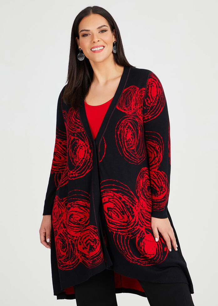 Shop Plus Size Tatum Cotton Cardigan in Red | Sizes 12-30 | Taking Shape AU