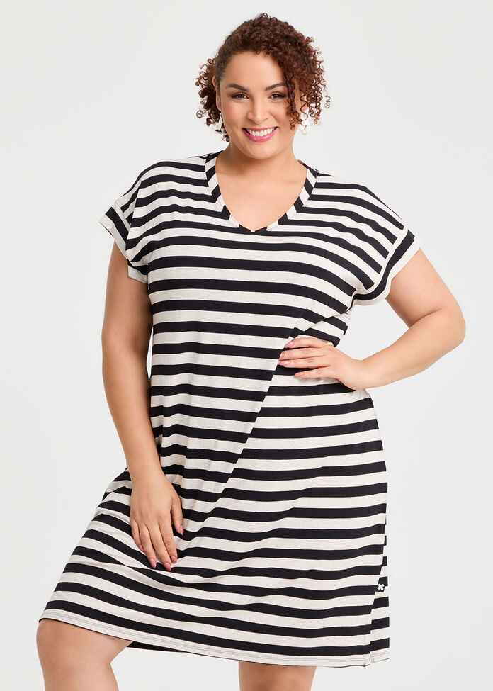 Natural Destination Stripe Dress, , hi-res