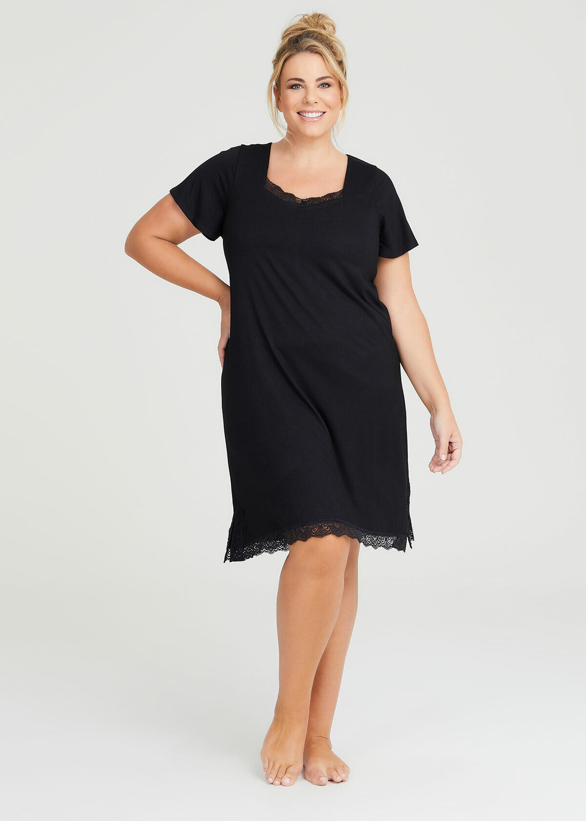 Bamboo Lace Split Nightie