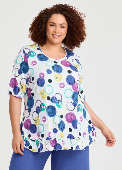 Plus Size Bamboo Multi Spot Top