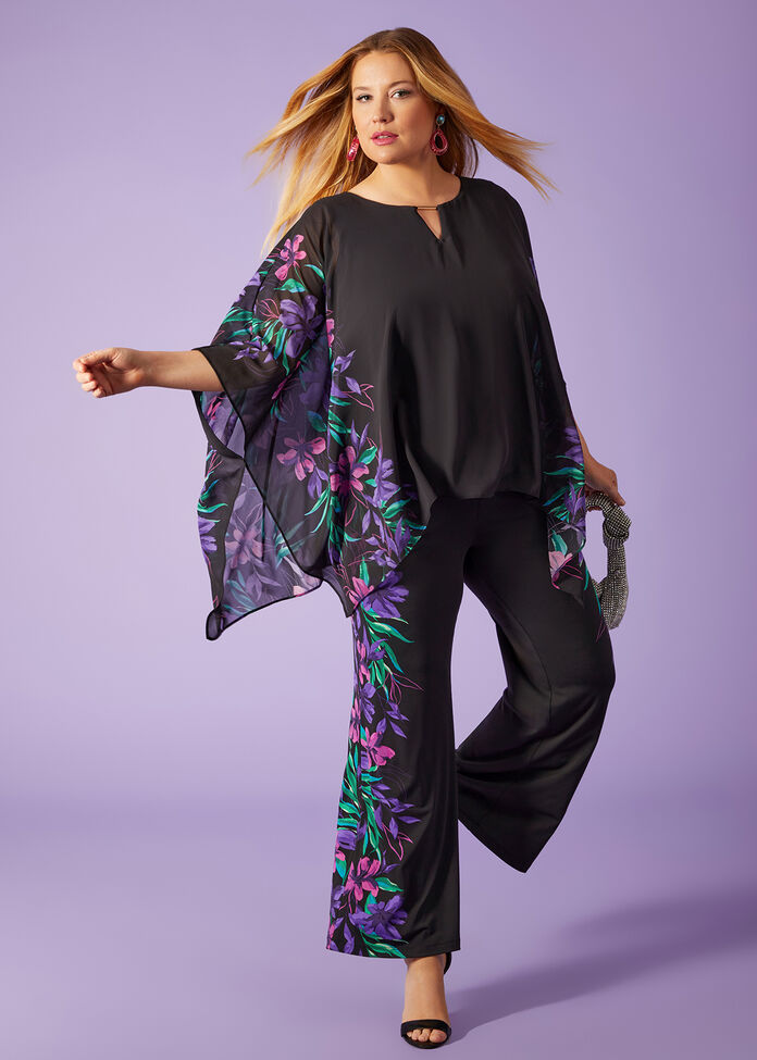 Grace Floral Wide Leg Pant, , hi-res