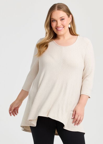Plus Size Self Stripe Top