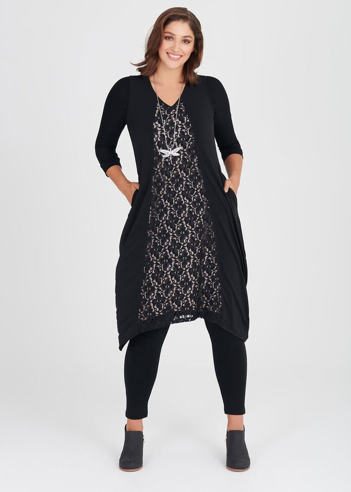 Shop Plus Size Bella Lace Dress in Black | Taking Shape AU
