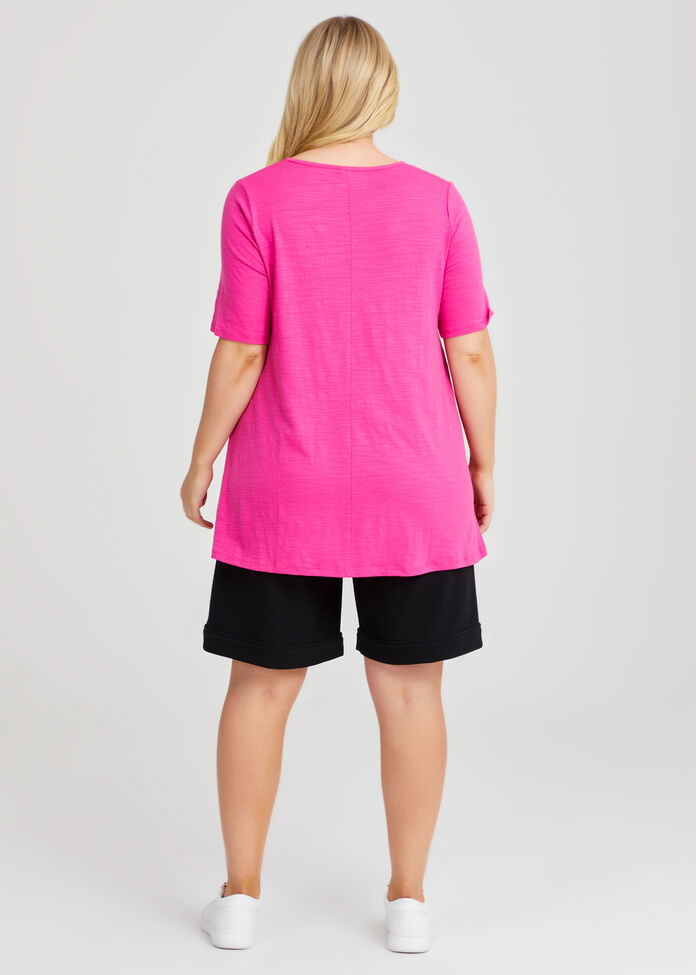 Sandford V-Neck Slub Jersey T-Shirt  Cress
