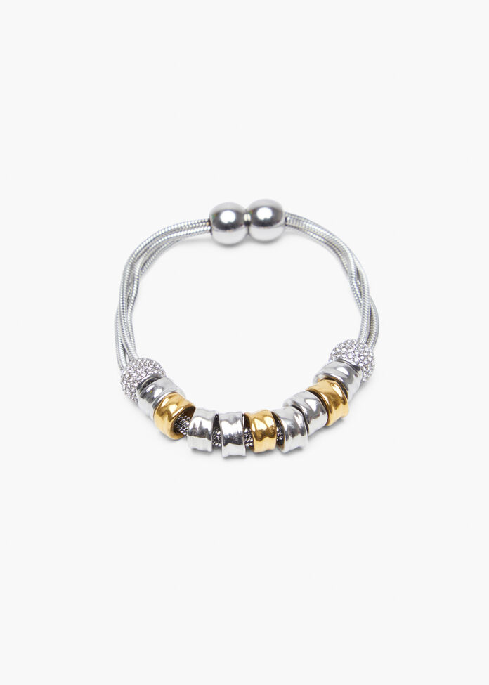 Silver & Gold Bracelet, , hi-res