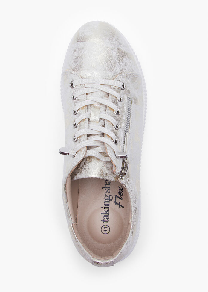 Textured Metallic Sneaker, , hi-res