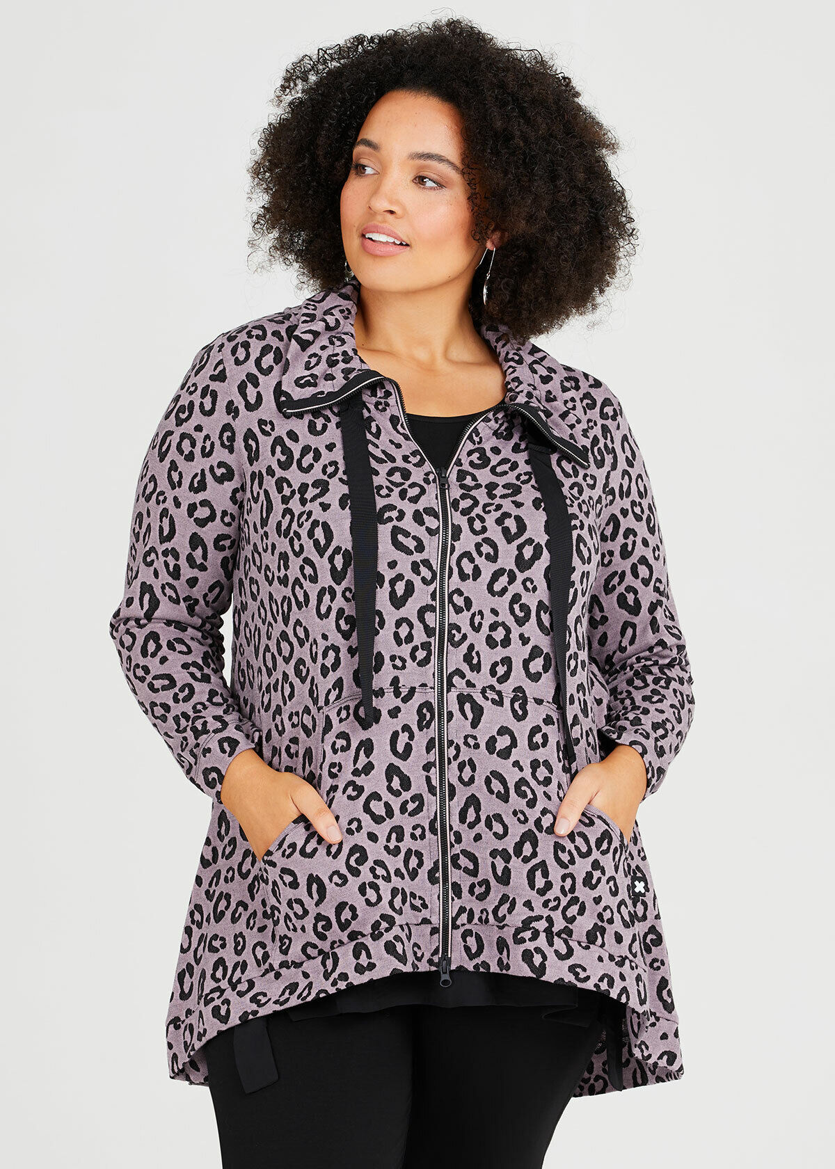 Shop Plus Size Animalistic Lounge Cardigan in Print Taking Shape AU