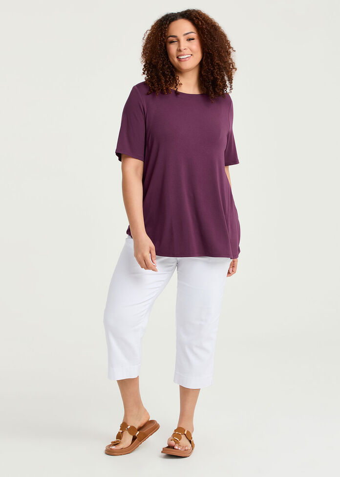 Bamboo Foundation Round Neck Top, , hi-res