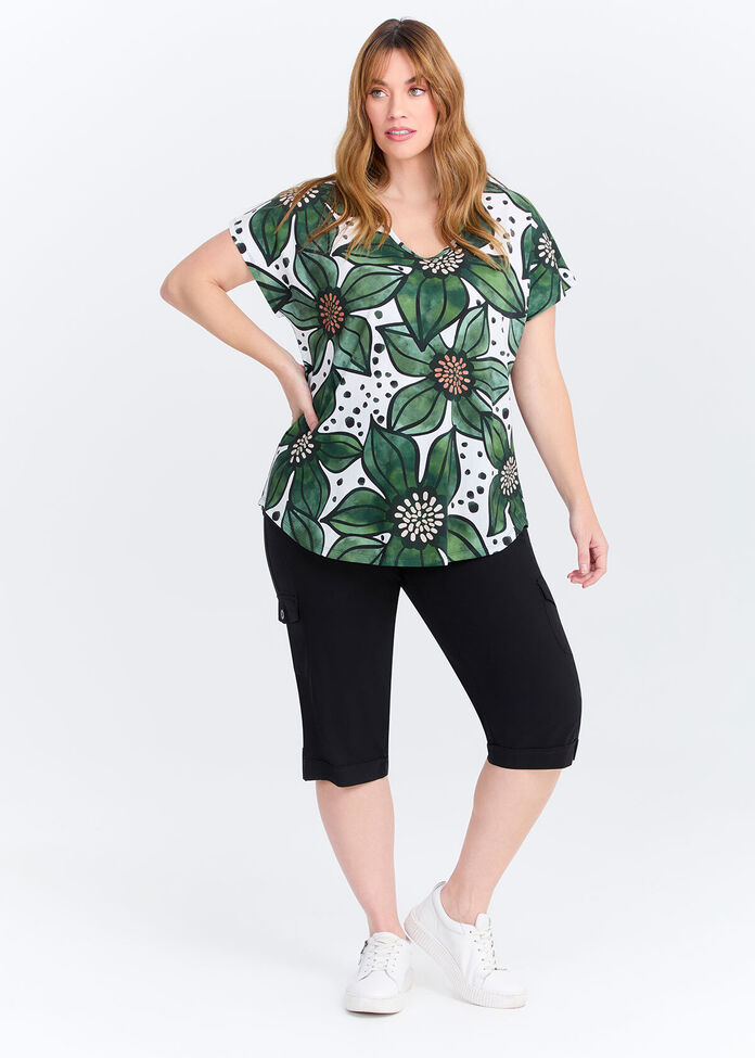 Cotton Urban Floral T-shirt, , hi-res