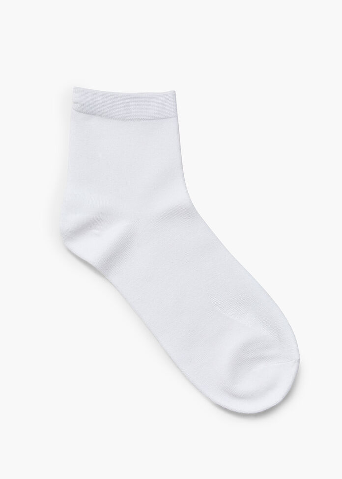 5 Pack White Bamboo Socks, , hi-res