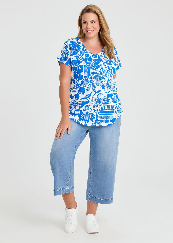 Cotton Coastal Etching T-shirt, , hi-res