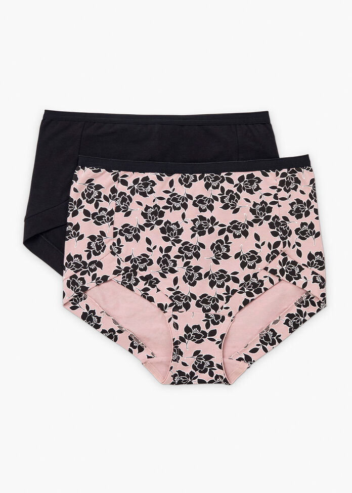 2Pk Eco Cotton Floral Briefs, , hi-res