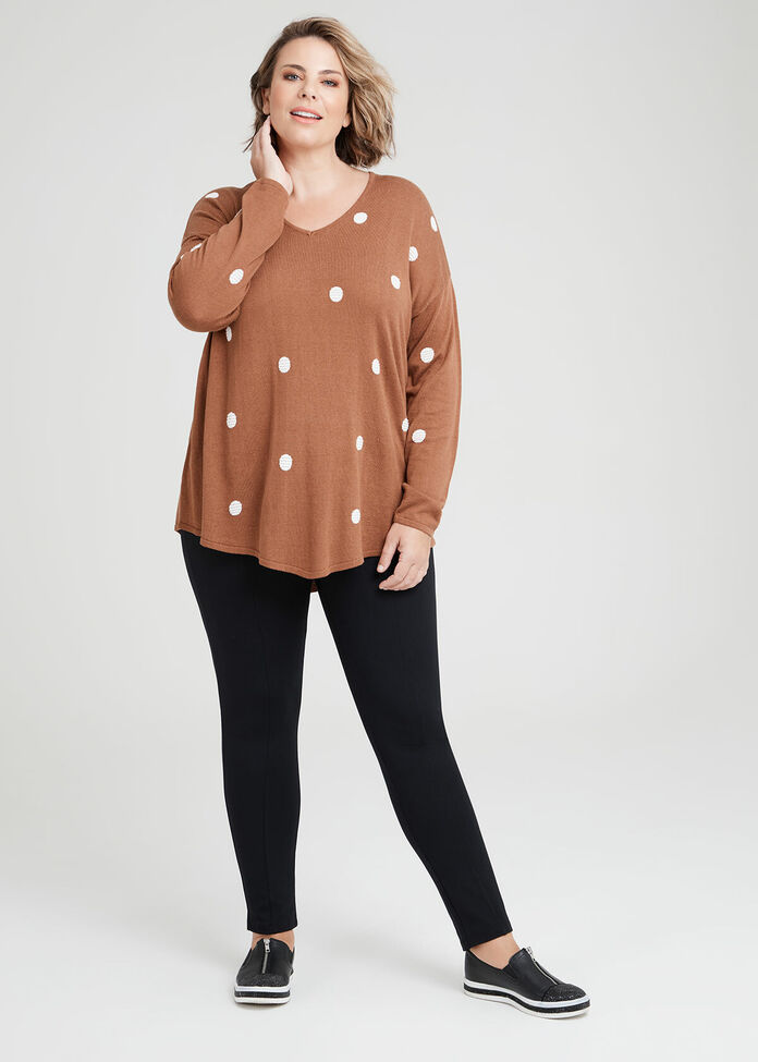Bamboo Cotton V-neck Jumper, , hi-res