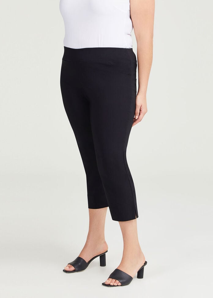 Shop Plus Size Expose Split Hem Crop Pant in Black, Sizes 12-30