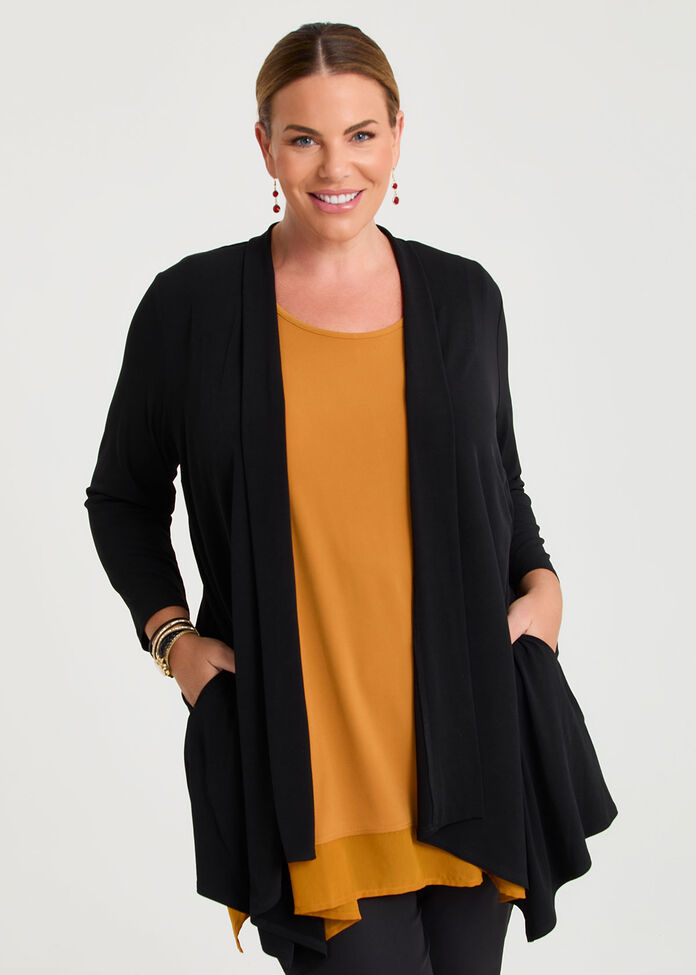 Luna Drape Cardigan, , hi-res