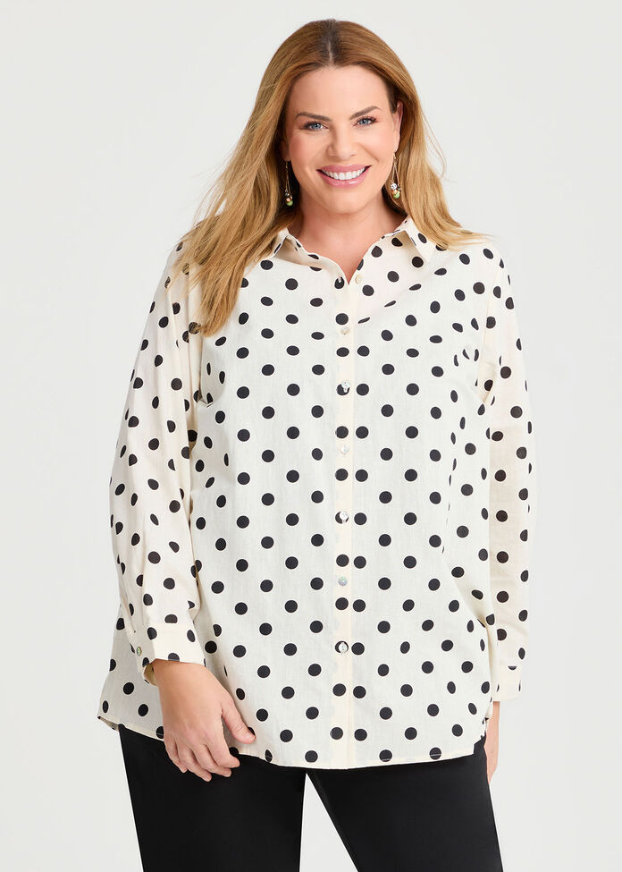 Cotton Linen Essential Shirt, , hi-res