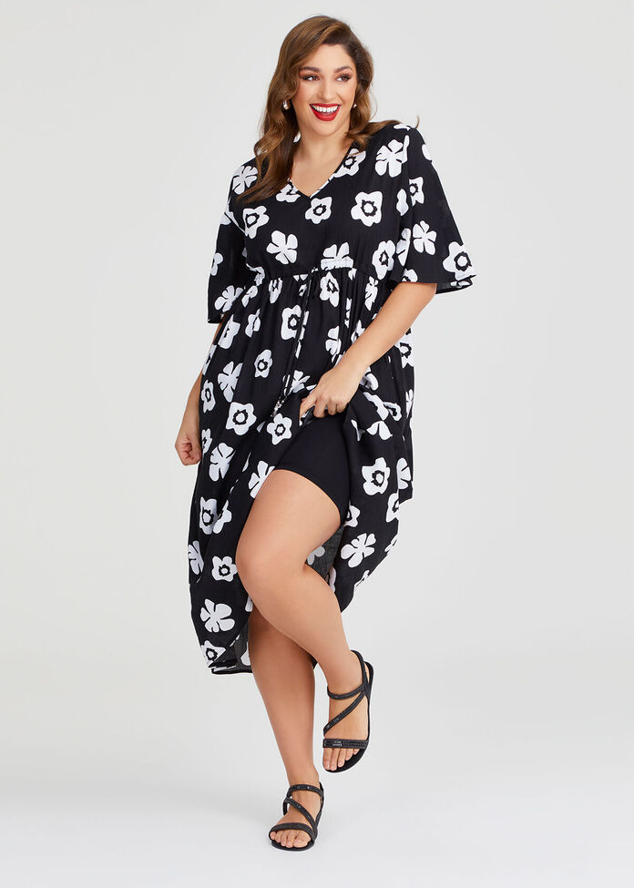 Shop Plus Size Natural Ianna Midi Dress in Multi | Taking Shape NZ