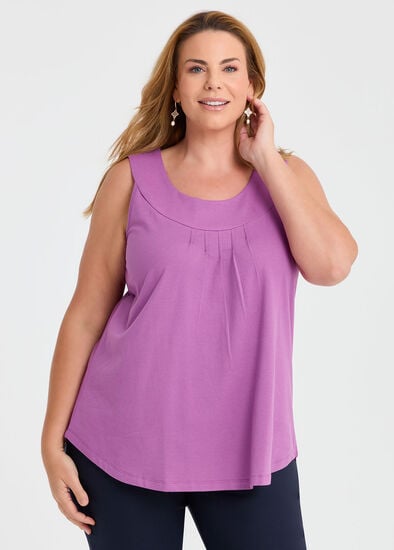 Plus Size Good Earth Australian Cotton Element Tank 