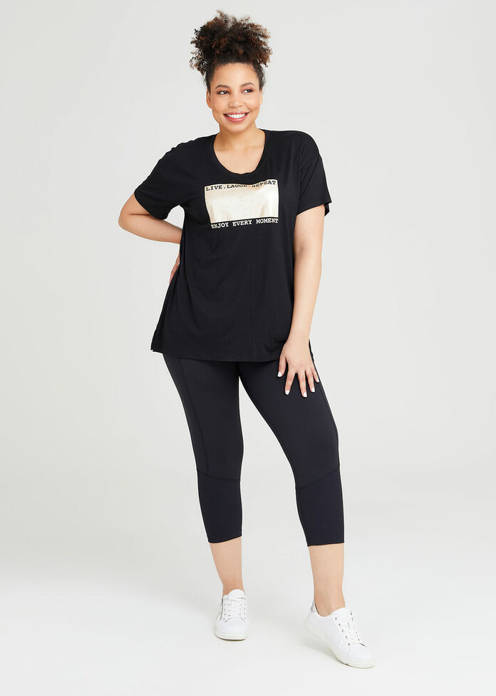 Shop Plus Size Bamboo Gold Graphic Tee in Black | Taking Shape AU