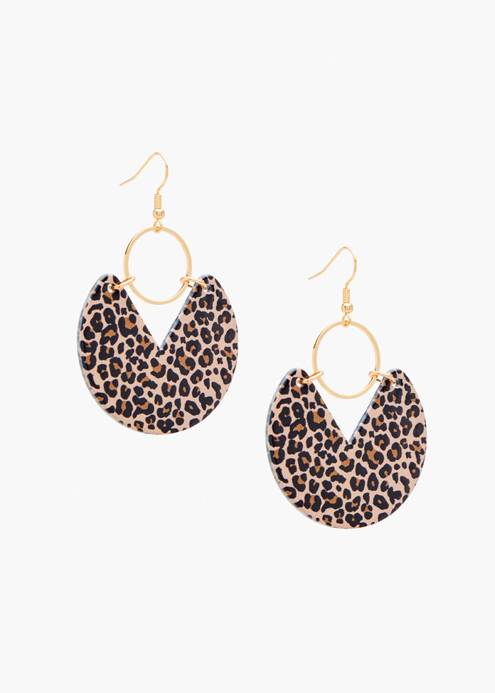 Animal Print Earrings, , hi-res