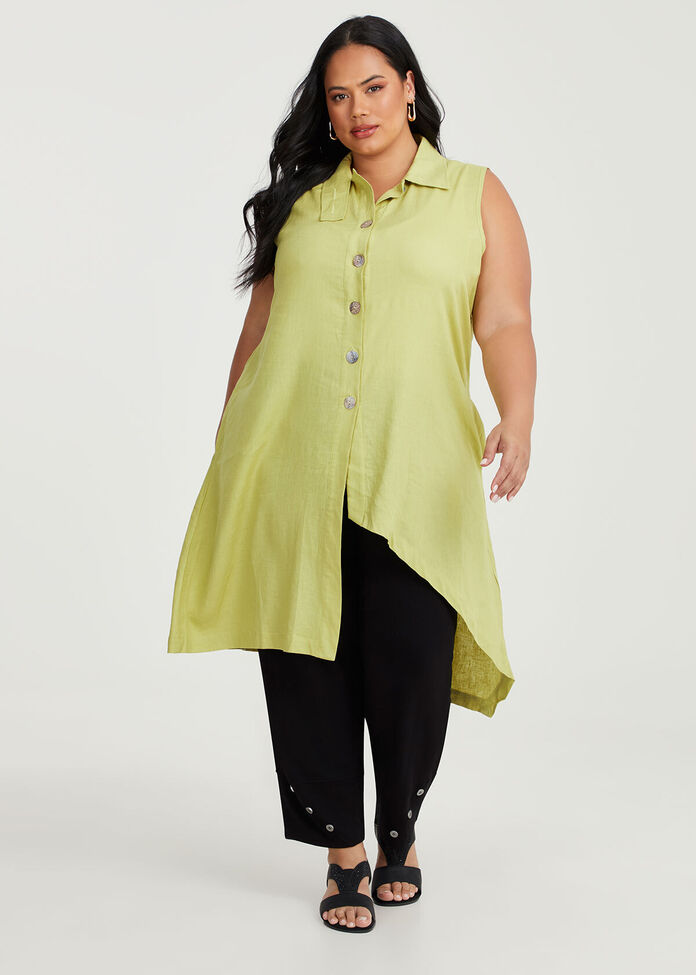 Relax Linen Bamboo Vest, , hi-res